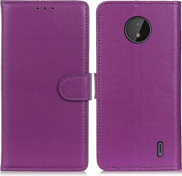 Actual product image MU Classic Litchi Leather Bookcover Series (Nokia C10, Nokia C20)