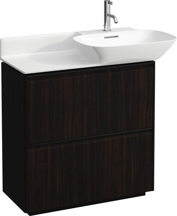Image du produit Laufen Base pour meuble sous-lavabo Ino, 2 tiroirs, poignée en aluminium noir, pour WT 81330 1/2, H