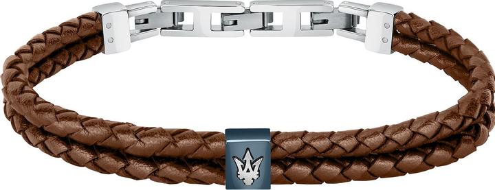 Produktbild Maserati Armband (22 cm, Edelstahl, Leder, Recycelt)