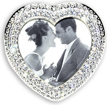 Nordisk Design Saara Heart with Rhinestones, 6x6 cm