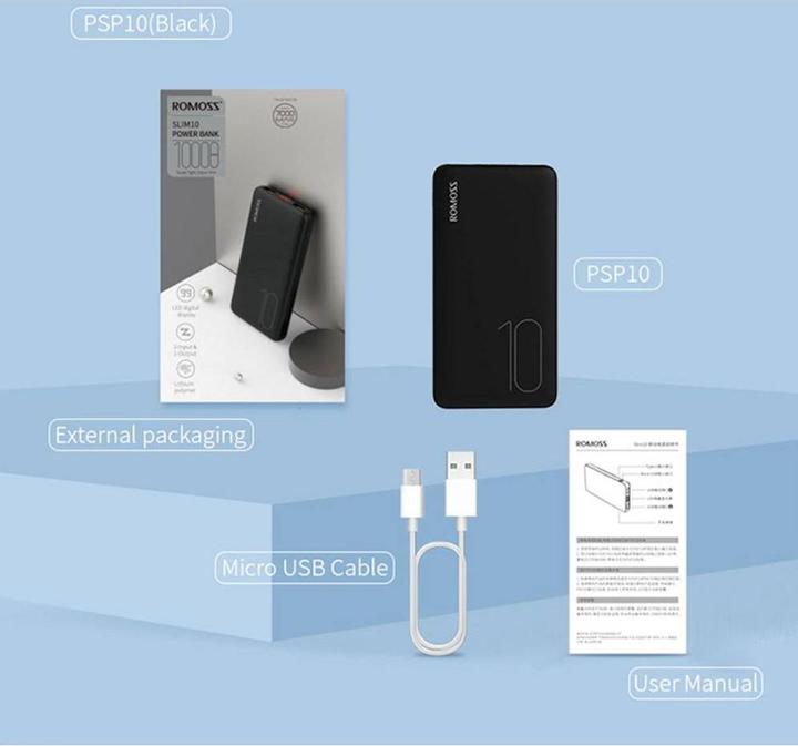 Immagine prodotto Romoss banca (batteria supplementare) 10 (10000 mAh, 10 W, 37 Wh)