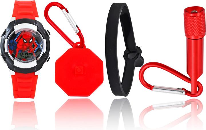 Immagine prodotto Accutime Set di orologi da polso Spider-Man con accessori, orologio LCD per bambini con display digitale e (Orologio digitale)