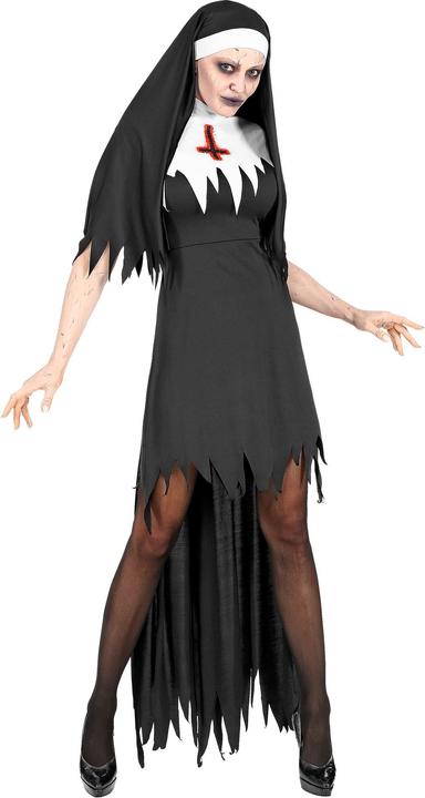 Produktbild Widmann Zombie Nonne Kleid mit Rock, Haube (L)