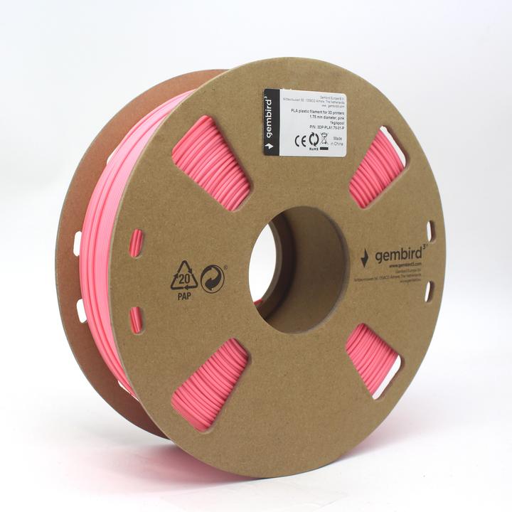 Produktbild Gembird Filamentcassette PLA schmale Spule (PLA, 1.75 mm, 1000 g, Rosa)