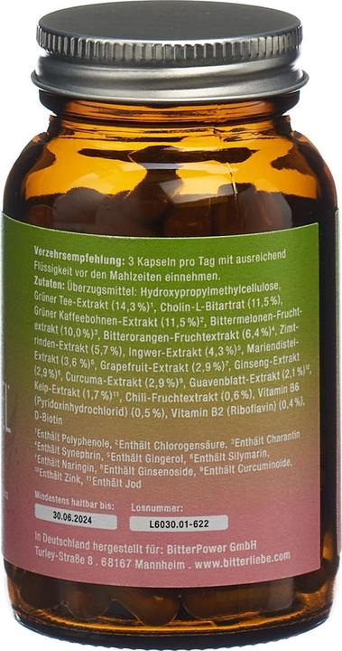Immagine prodotto Bitterliebe Complesso del metabolismo amaro (90 Pezzo/i, Pillole, 203 g)