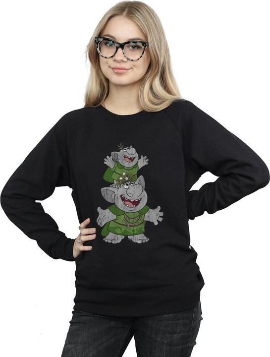Actual product image Disney Womens/Ladies Frozen Handstacking Trolls Sweatshirt (M)
