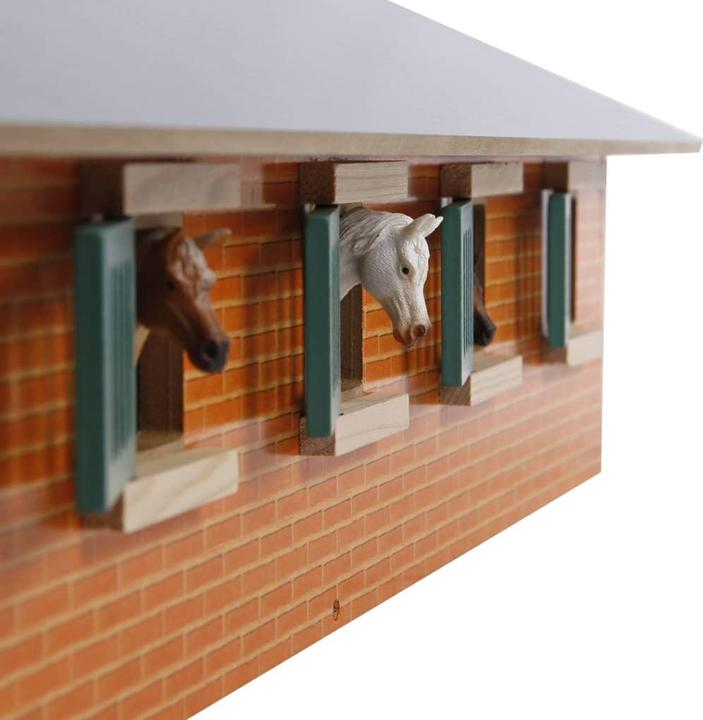 Actual product image Sombo Horse stable wood with 9 horse stables 1:32