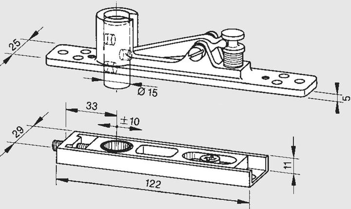 Actual product image Dormakaba Pivot hinges for swing doors (Room door, Entrance door, Wooden door, French window, Indoor)