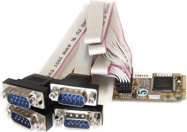 StarTech Carte mini PCI Express 4 ports série RS232 avec UART 16650 - Carte mini PCI Express 4 ports série