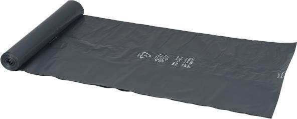 Actual product image Abena Waste sacks, 100 l, 70 x 110 cm, 55 my black, roll with 10 pieces.