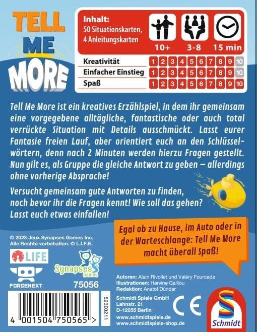 Label énergétique Schmidt Spiele Tell Me More (d) (Allemand)
