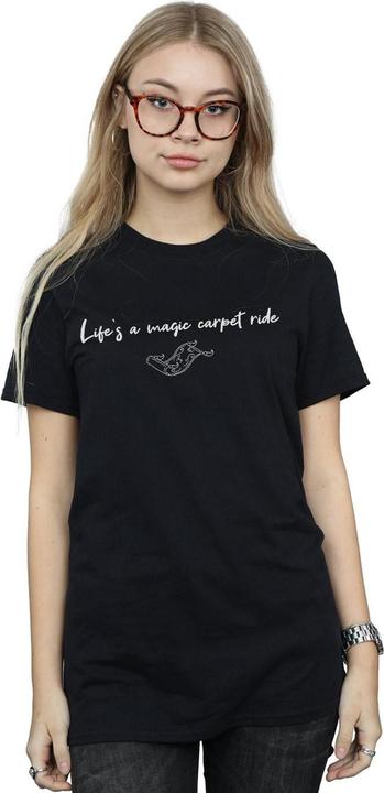 Actual product image Disney Womens/Ladies Aladdin Life's A Magic Carpet Ride Cotton Boyfriend T-Shirt (S)