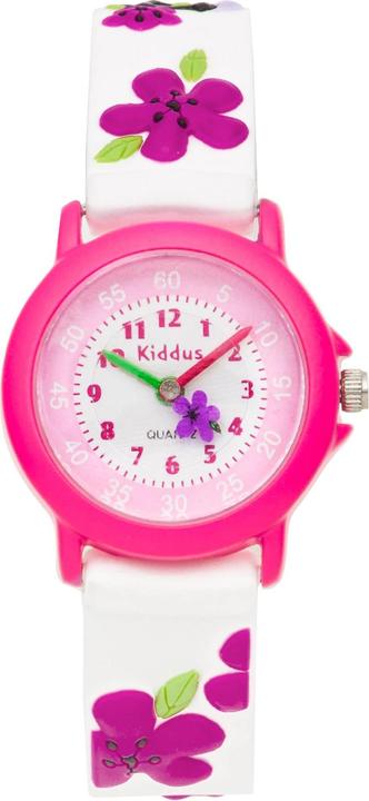 Actual product image Kiddus Time Teacher Flowers in relief (Analogue wristwatch, 33 mm)