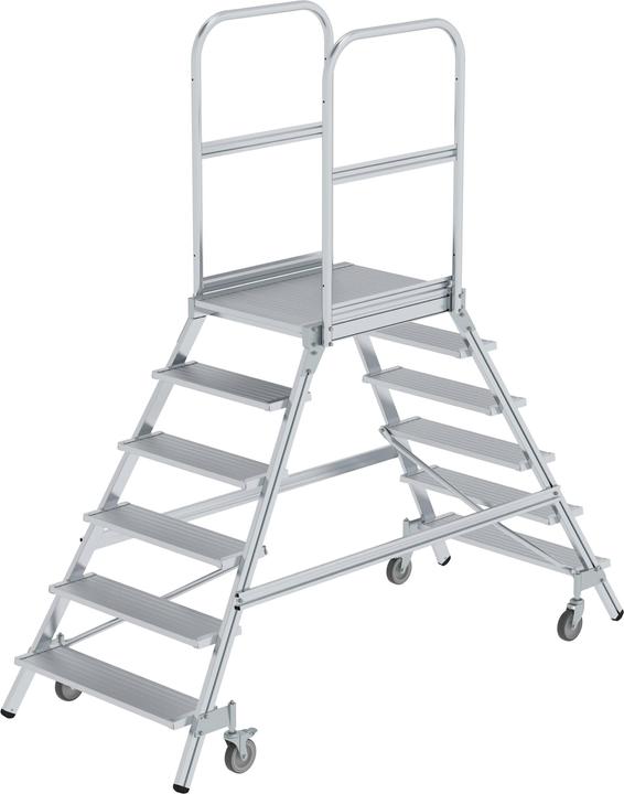 Immagine prodotto Munk Scala a piattaforma con salita su due lati (Scala a pioli, 235 cm)