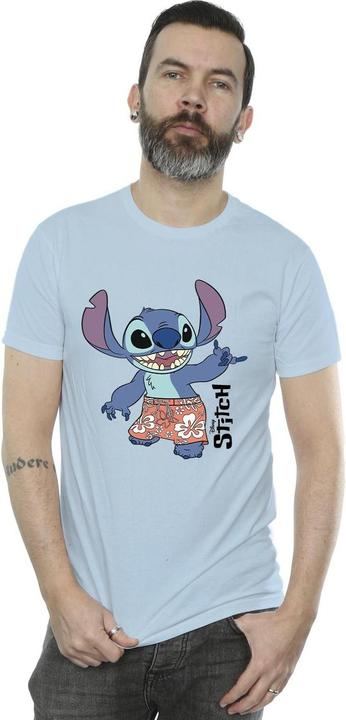 Actual product image Disney Mens Lilo & Stitch Bermuda Shorts T-Shirt (L)