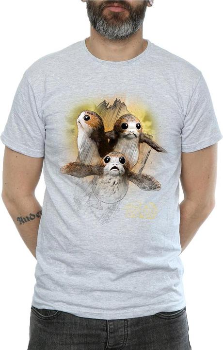 Immagine prodotto Star Wars Maglietta Porg Spazzolato Uomo (M)