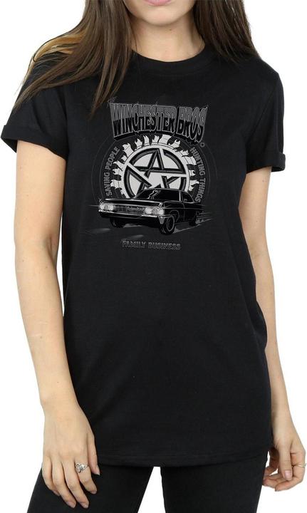 Actual product image Supernatural Womens/Ladies Winchester Bros Cotton Boyfriend T-Shirt (XXL)