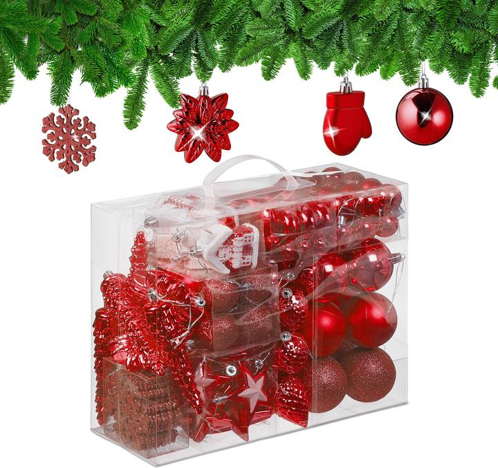 Actual product image Relaxdays Christmas baubles set (100 -part)