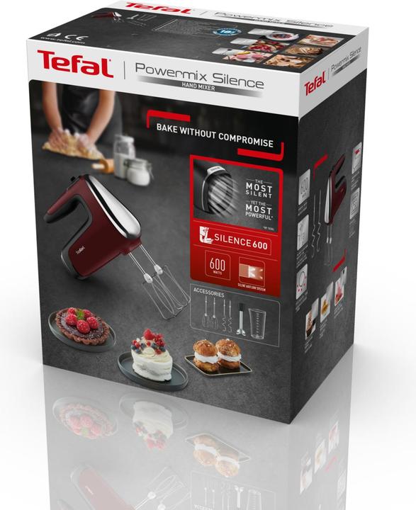 Actual product image Tefal Powermix Silence HT652538 mixer Hand mixer Red (500 W)