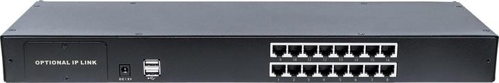 Actual product image Intellinet Modular 16-port KVM switch with Cat5/VGA interface For use with rackmount LCD consol...