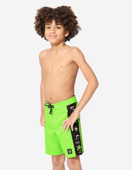 Image du produit Olaian Boardshort surf Garçon - 900 Band vert (14, 15, 16)