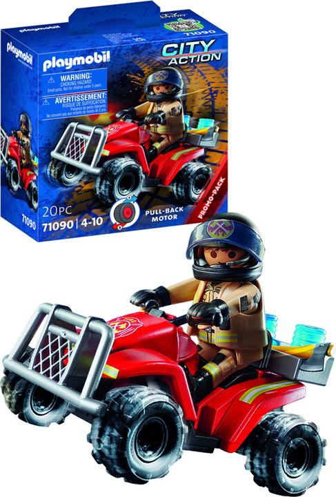 Immagine prodotto Playmobil Quad di velocità dei vigili del fuoco (71090, Playmobil Città d'azione)