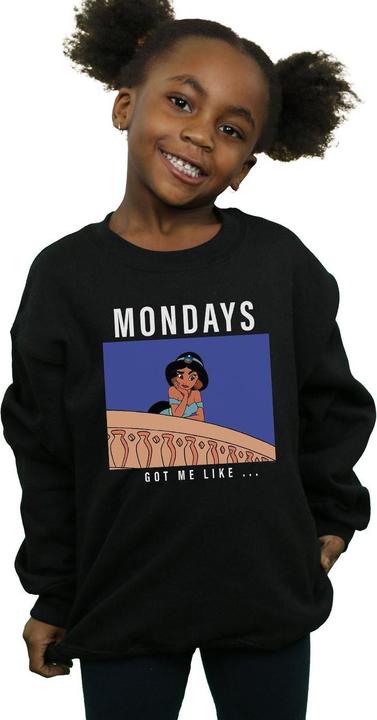 Produktbild Disney Princess Jasmine Mondays Got Me Like Sweatshirt Mädchen (140, 146)