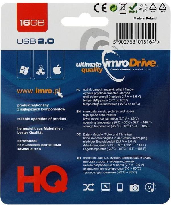 Image du produit IMRO BLACK/16G Lecteur flash USB 16 Go USB Type-A/Lightning 2.0 - 16 Go (16 Go, USB 2.0)