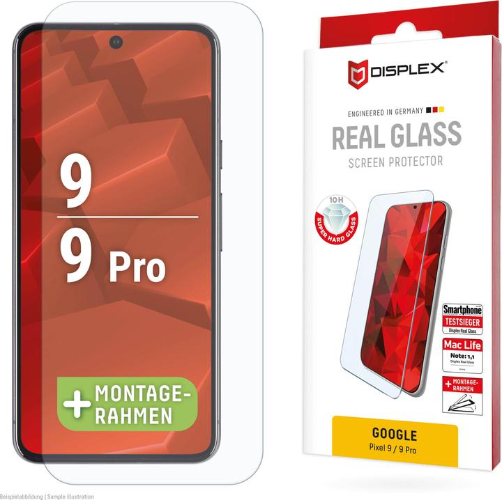 Actual product image Displex Real Glass, 2D Panzerglas (1 Piece, Google Pixel 9 Pro, Google Pixel 9)