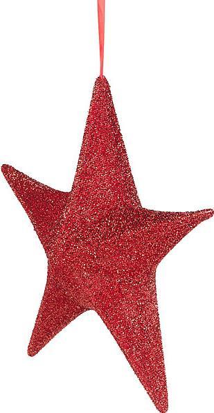 Immagine prodotto Britesta Set di 2 stelle di Natale pieghevoli da appendere, rosso scintillante, Ø 40cm