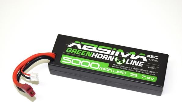 Actual product image Absima LiPo Stick Pack 7.4V-45C 5000 Hardcase (7.40 V, 5000 mAh)