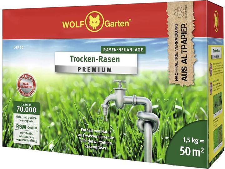 Produktbild Wolf-Garten Rasen Neuanlage Trocken Rasen L-TP 50 (Rasensamen)