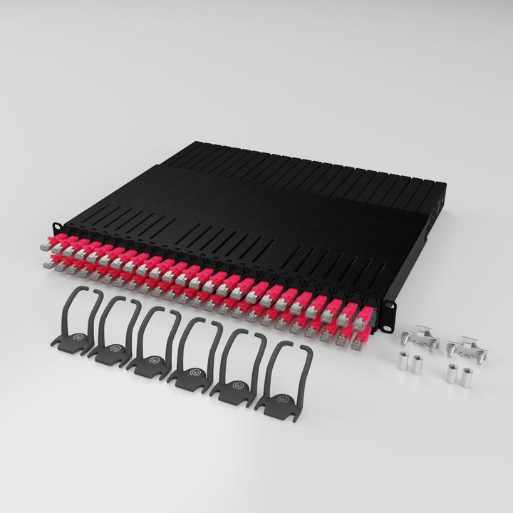Immagine prodotto PATCHBOX uno / 8RU / Cat 6A, UTP, 0,8 m, rosso (UTP, CAT6a, 0.80 m)