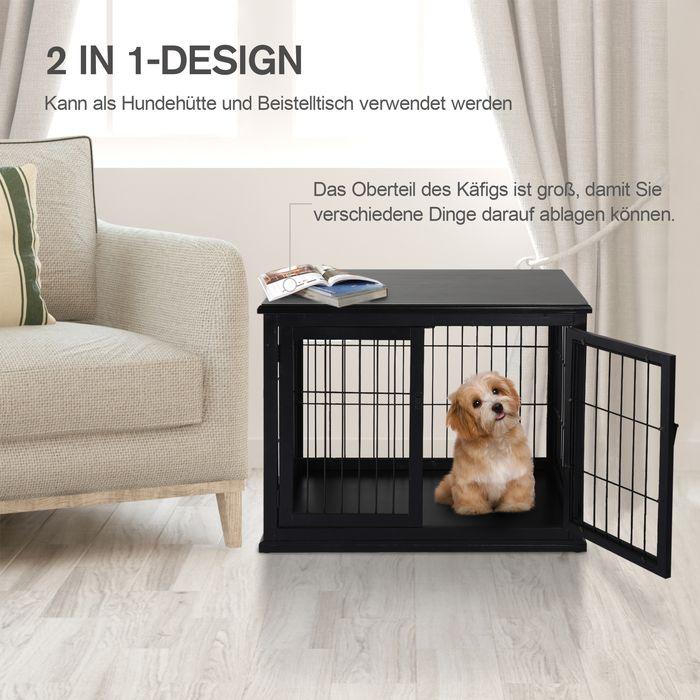 Immagine prodotto Swisshandel24 Cuccia per cani Casetta per cani Box da trasporto con piano d'appoggio Gabbia per animali di (Cane, Riflettori, Pieghevole)