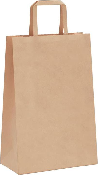 Actual product image VidaXL Kraft paper bags 50 pcs. with handle brown 21x11x31 cm paper bag (Gift bag, 50 x)