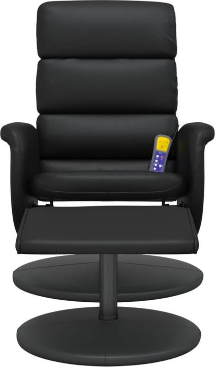 Produktbild VidaXL Massagesessel mit Fusshocker Schwarz Kunstleder,Farbe