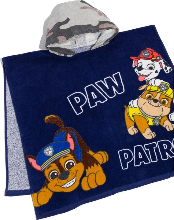 Actual product image Paw Patrol Kids/Children Camo Hooded Towel