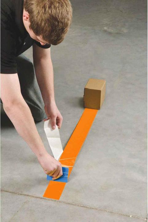 Actual product image Brady B-514, ToughStripe, floor marking tapes, polyester, orange, 101.6mm x 30m (101.60 mm)