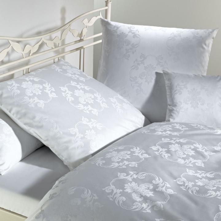 Immagine prodotto Curt Bauer Maco Brocade Damask Bed Linen Josephine bianco (Set di biancheria da letto, 135 x 200 cm)