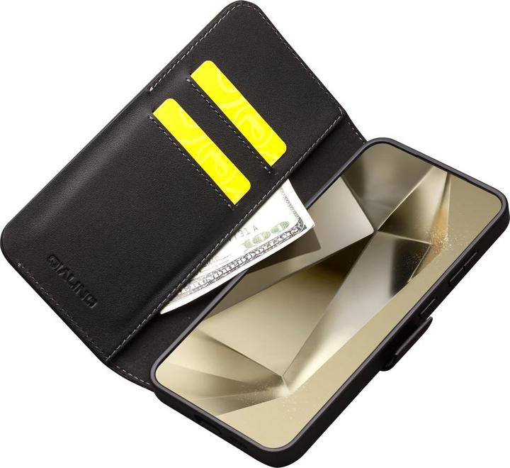 Actual product image QiAlino Flip matt cover with magnetic clasp Matt black (Samsung Galaxy S23)