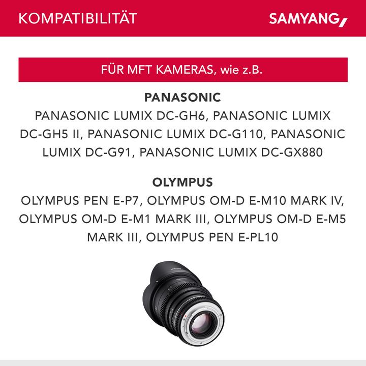 Actual product image Samyang 24mm T1.5 MK2 MFT (Micro Four Thirds, full size, APS-C / DX, Micro Four Thirds)