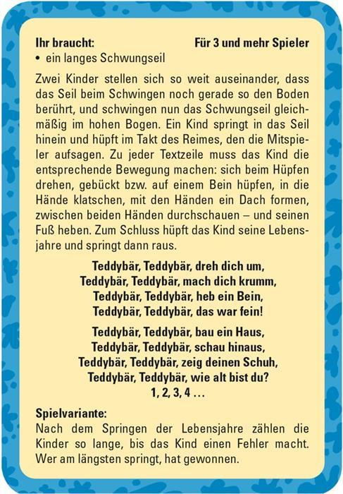 Nutritional values and ingredients 50 games for the schoolyard (German)