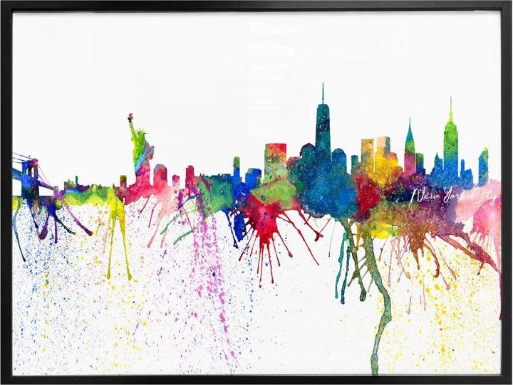 Immagine prodotto Trenddeko Bleichner - Acquerello di New York City Skyline (60 x 50 cm)