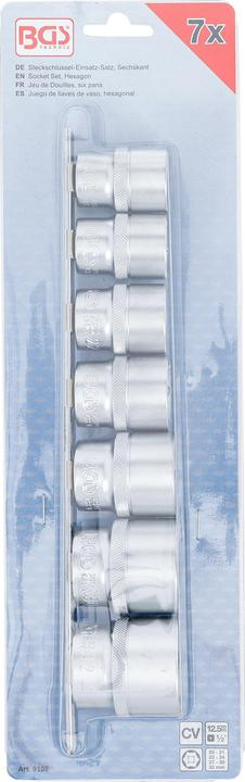 Actual product image BGS Socket Set, Hexagon 12.5 mm (1/2") Drive 20 - 32 mm 7 pcs. (12.5 mm)