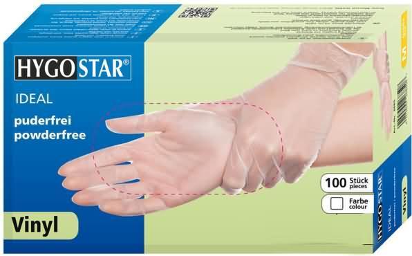 Produktbild Hygostar Vinyl Einweghandschuhe Ideal puderfrei (XL)