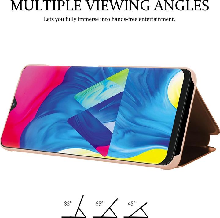 Actual product image Cadorabo Book Smart View Mirror Cover (Samsung Galaxy A10, HTC One M10)