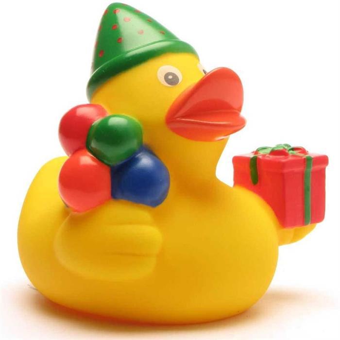 Produktbild Schnabels Badeente Happy Birthday - Gummiente