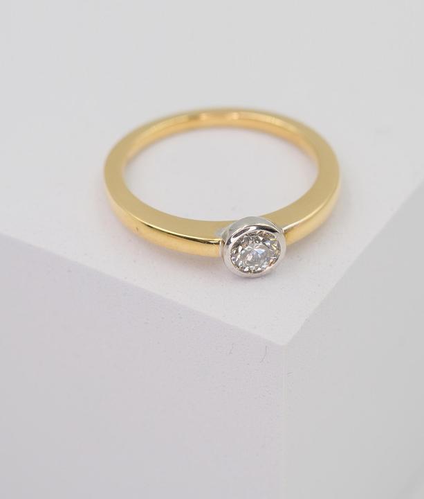 Actual product image Muau Ring frame setting (54, 750/18 K Gold)