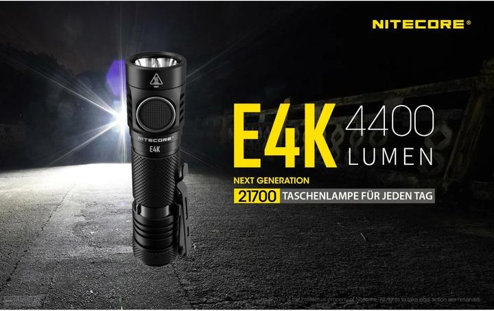 Actual product image Nitecore E4K - 4400 lumen (11.75 cm, 4400 lm)