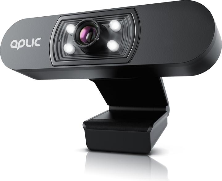 Immagine prodotto Aplic Webcam Full HD con microfono, 1920x1080P @ 25 Hz, 4 luci ausiliarie / luce di scena, obiettivo 5P